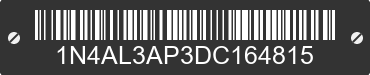2013 NISSAN Altima 1N4AL3AP3DC164815 VIN decoded
