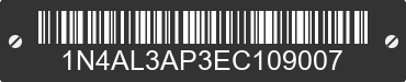 2014 NISSAN Altima 1N4AL3AP3EC109007 VIN decoded