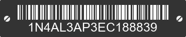 2014 NISSAN Altima 1N4AL3AP3EC188839 VIN decoded