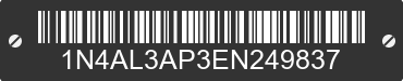 2014 NISSAN Altima 1N4AL3AP3EN249837 VIN decoded