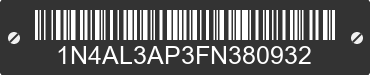 2015 NISSAN Altima 1N4AL3AP3FN380932 VIN decoded