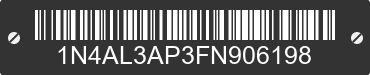 2015 NISSAN Altima 1N4AL3AP3FN906198 VIN decoded