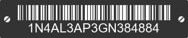 2016 NISSAN Altima 1N4AL3AP3GN384884 VIN decoded