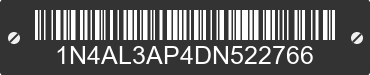 2013 NISSAN Altima 1N4AL3AP4DN522766 VIN decoded
