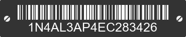 2014 NISSAN Altima 1N4AL3AP4EC283426 VIN decoded