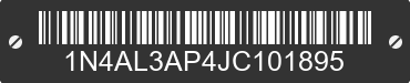 2018 NISSAN Altima 1N4AL3AP4JC101895 VIN decoded