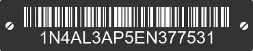 2014 NISSAN Altima 1N4AL3AP5EN377531 VIN decoded