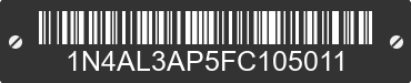2015 NISSAN Altima 1N4AL3AP5FC105011 VIN decoded
