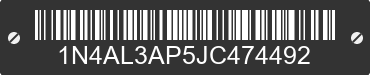 2018 NISSAN Altima 1N4AL3AP5JC474492 VIN decoded