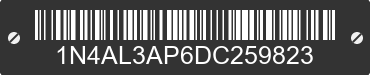 2013 NISSAN Altima 1N4AL3AP6DC259823 VIN decoded