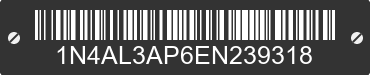 2014 NISSAN Altima 1N4AL3AP6EN239318 VIN decoded