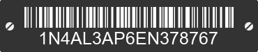 2014 NISSAN Altima 1N4AL3AP6EN378767 VIN decoded