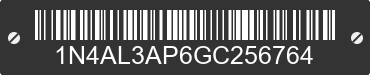 2016 NISSAN Altima 1N4AL3AP6GC256764 VIN decoded