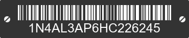 2017 NISSAN Altima 1N4AL3AP6HC226245 VIN decoded