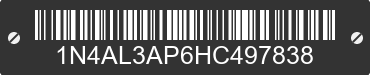 2017 NISSAN Altima 1N4AL3AP6HC497838 VIN decoded