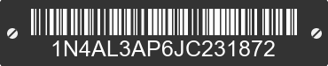 2018 NISSAN Altima 1N4AL3AP6JC231872 VIN decoded