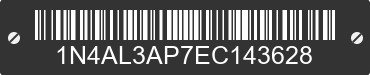 2014 NISSAN Altima 1N4AL3AP7EC143628 VIN decoded