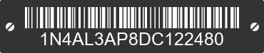 2013 NISSAN Altima 1N4AL3AP8DC122480 VIN decoded