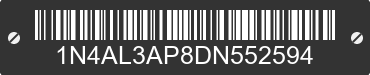 2013 NISSAN Altima 1N4AL3AP8DN552594 VIN decoded