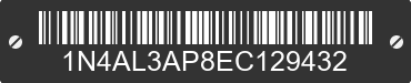 2014 NISSAN Altima 1N4AL3AP8EC129432 VIN decoded