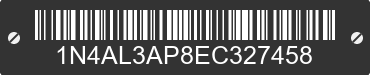 2014 NISSAN Altima 1N4AL3AP8EC327458 VIN decoded