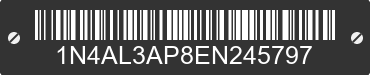 2014 NISSAN Altima 1N4AL3AP8EN245797 VIN decoded