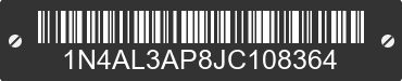 2018 NISSAN Altima 1N4AL3AP8JC108364 VIN decoded