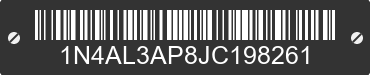 2018 NISSAN Altima 1N4AL3AP8JC198261 VIN decoded