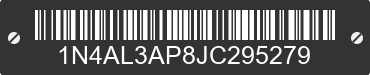 2018 NISSAN Altima 1N4AL3AP8JC295279 VIN decoded