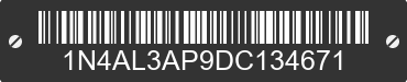 2013 NISSAN Altima 1N4AL3AP9DC134671 VIN decoded