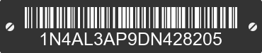 2013 NISSAN Altima 1N4AL3AP9DN428205 VIN decoded