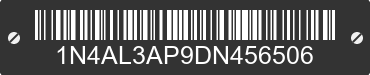 2013 NISSAN Altima 1N4AL3AP9DN456506 VIN decoded