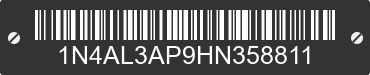 2017 NISSAN Altima 1N4AL3AP9HN358811 VIN decoded