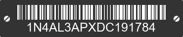 2013 NISSAN Altima 1N4AL3APXDC191784 VIN decoded