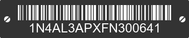 2015 NISSAN Altima 1N4AL3APXFN300641 VIN decoded