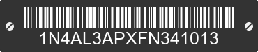 2015 NISSAN Altima 1N4AL3APXFN341013 VIN decoded