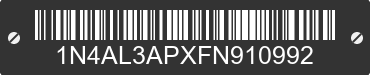 2015 NISSAN Altima 1N4AL3APXFN910992 VIN decoded
