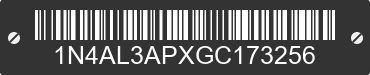 2016 NISSAN Altima 1N4AL3APXGC173256 VIN decoded