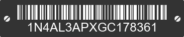 2016 NISSAN Altima 1N4AL3APXGC178361 VIN decoded