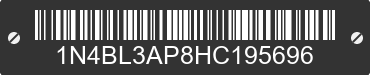 2017 NISSAN Altima 1N4BL3AP8HC195696 VIN decoded