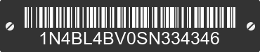 2025 NISSAN Altima 1N4BL4BV0SN334346 VIN decoded