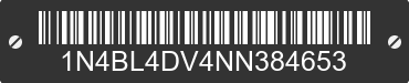 2022 NISSAN Altima 1N4BL4DV4NN384653 VIN decoded