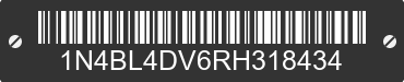 2024 NISSAN Altima 1N4BL4DV6RH318434 VIN decoded