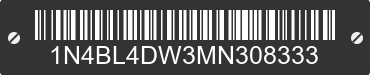 2021 NISSAN Altima 1N4BL4DW3MN308333 VIN decoded