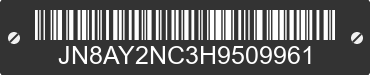 2017 NISSAN Armada JN8AY2NC3H9509961 VIN decoded