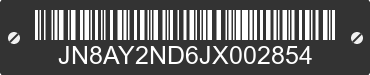 2018 NISSAN Armada JN8AY2ND6JX002854 VIN decoded