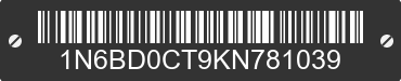 2019 NISSAN Frontier 1N6BD0CT9KN781039 VIN decoded