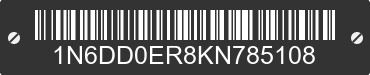 2019 NISSAN Frontier 1N6DD0ER8KN785108 VIN decoded