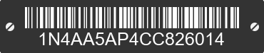 2012 NISSAN Maxima 1N4AA5AP4CC826014 VIN decoded