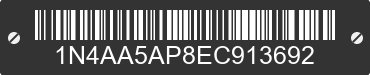 2014 NISSAN Maxima 1N4AA5AP8EC913692 VIN decoded